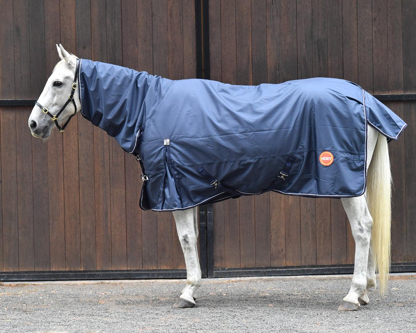 Kozy 1680D Nylon Horse Rug Combo - Navy/Brown