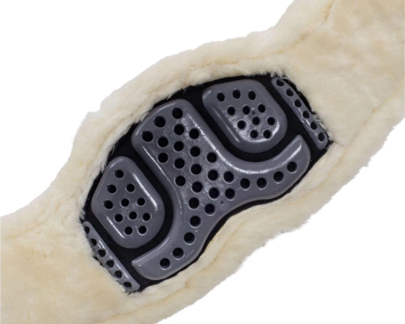 Acavallo Gel & PVC Short Dressage Girth With Eco-Wool Lining- Black - Image 5