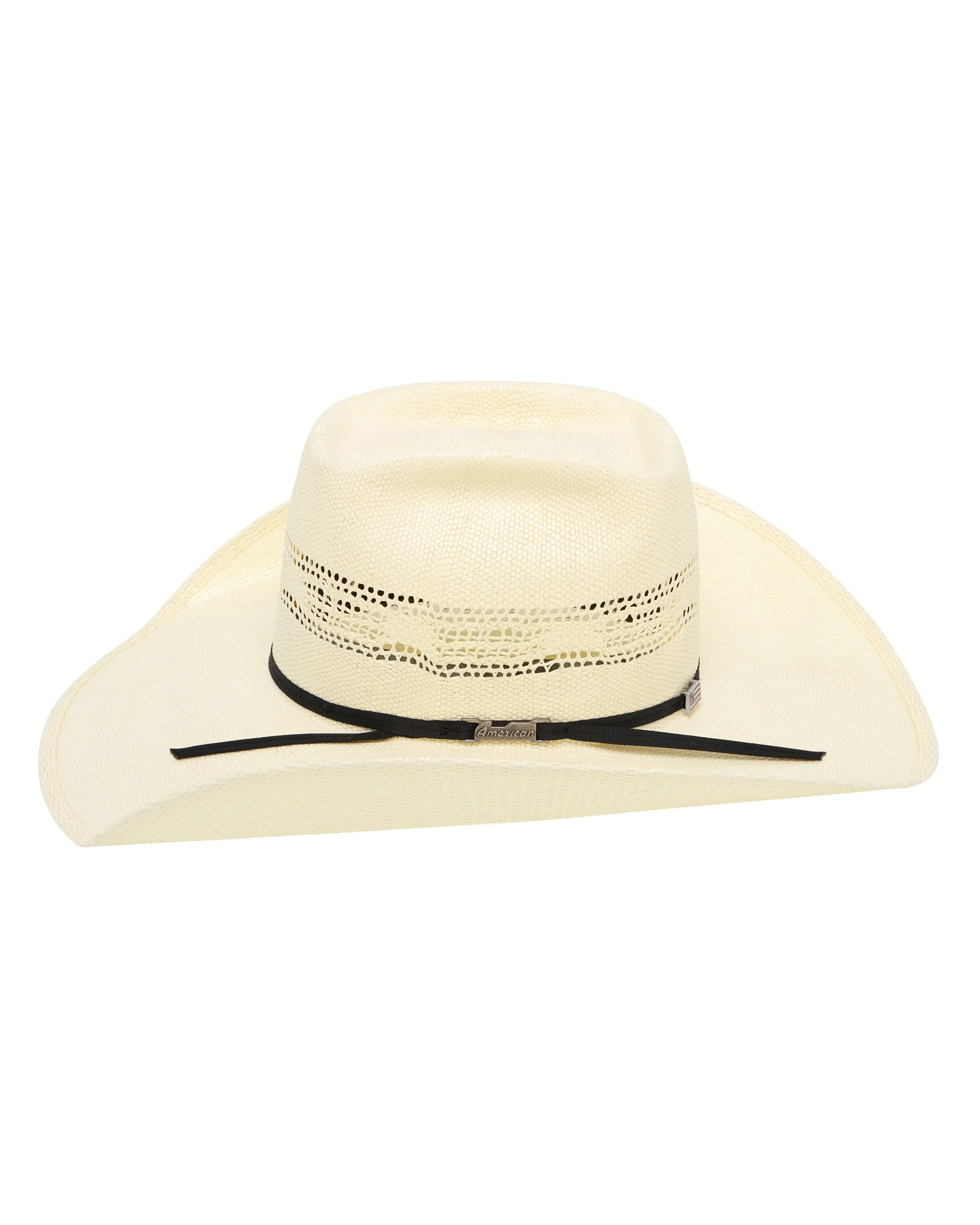 American Hat Company Straw Hat w/Black Trim - Image 3