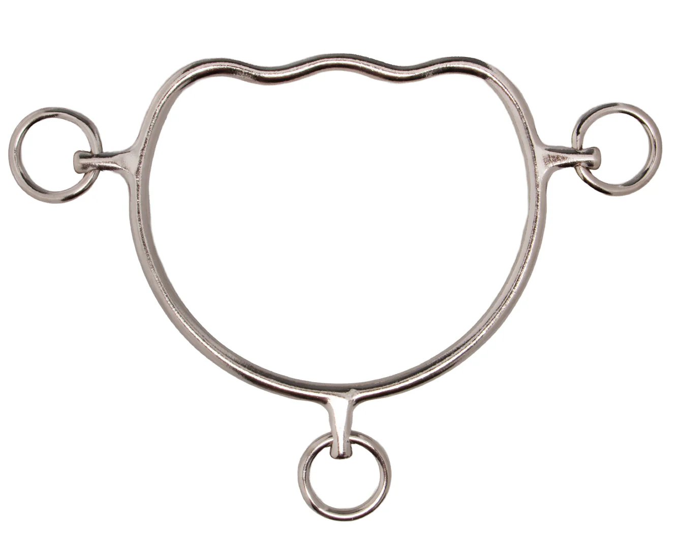 Anti-Rear Bit with Wave Mouth - Chrome Plated Steel