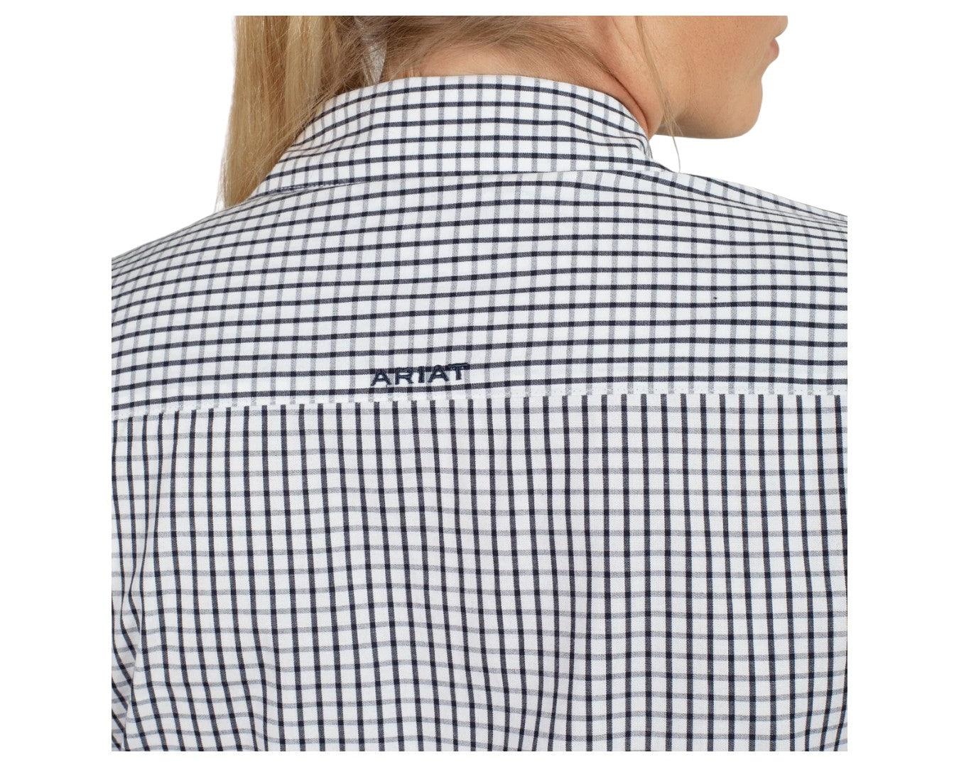 Ariat Women's Team Kirby Stretch Shirt - Navy Check - Image 3