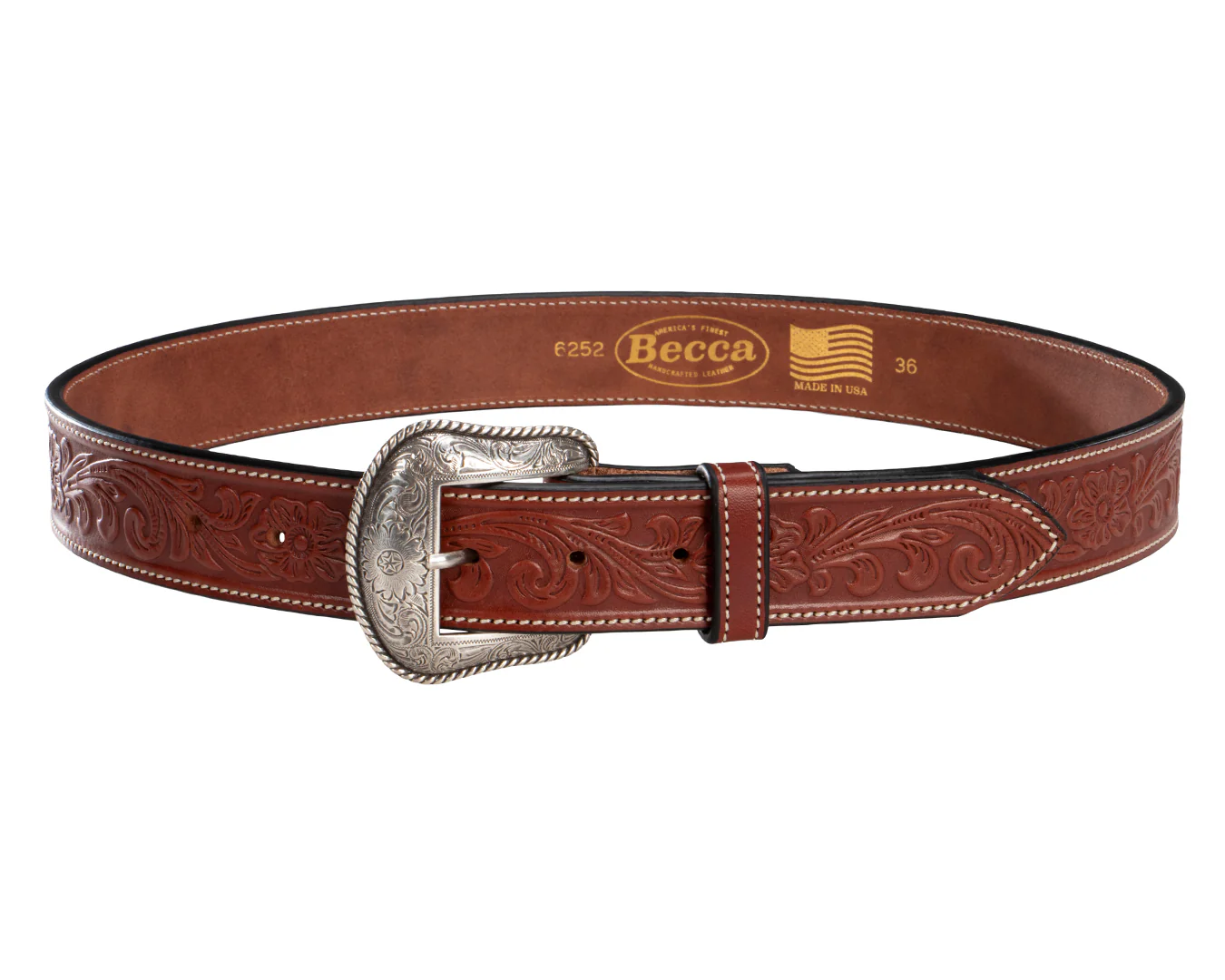 Becca 1 1/2 inch Western Floral Belt - Image 12