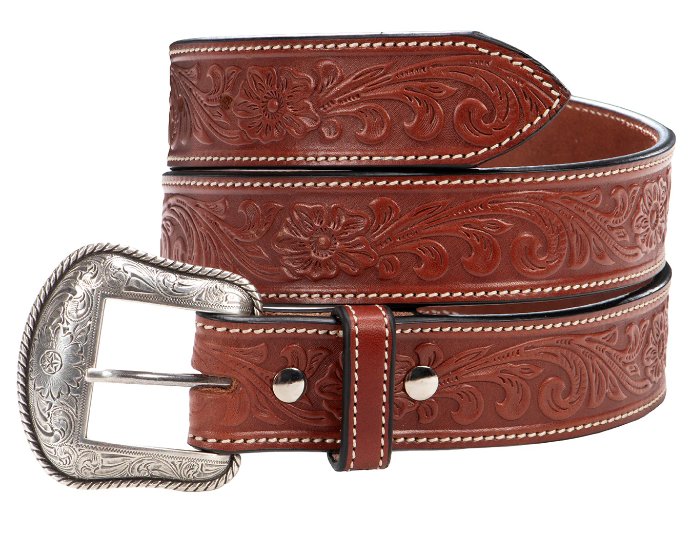 Becca 1 1/2 inch Western Floral Belt - Image 9