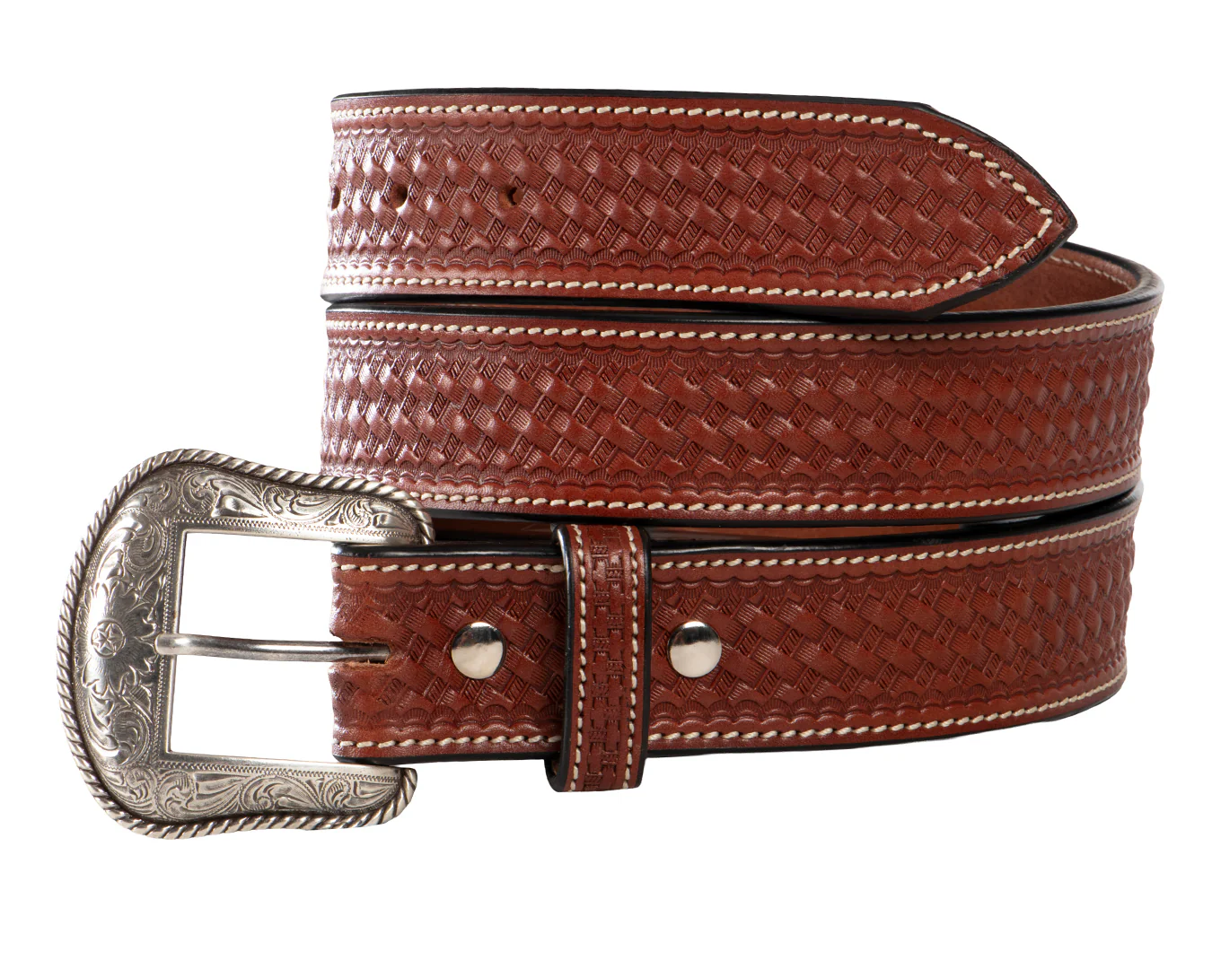 Becca Basketweave Western Belt 1 1/2 inch - Image 6