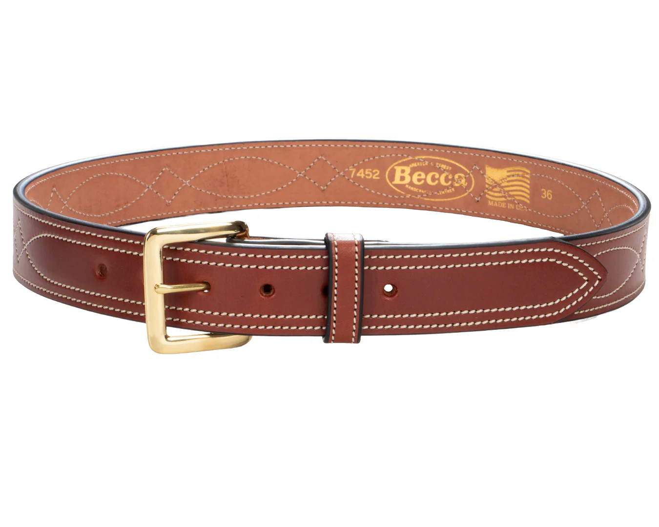 Becca Fancy Stitch Gun Belt 1 1/2 Inch - Image 4