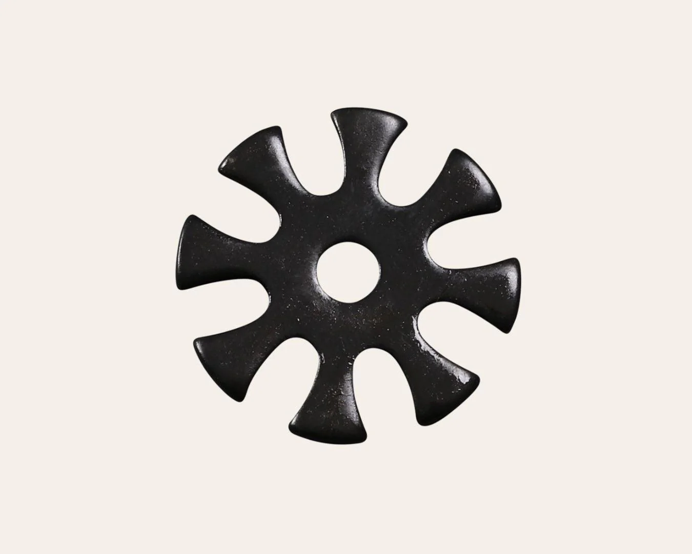 Black Steel Spur Rowel | 8 Point Fancy