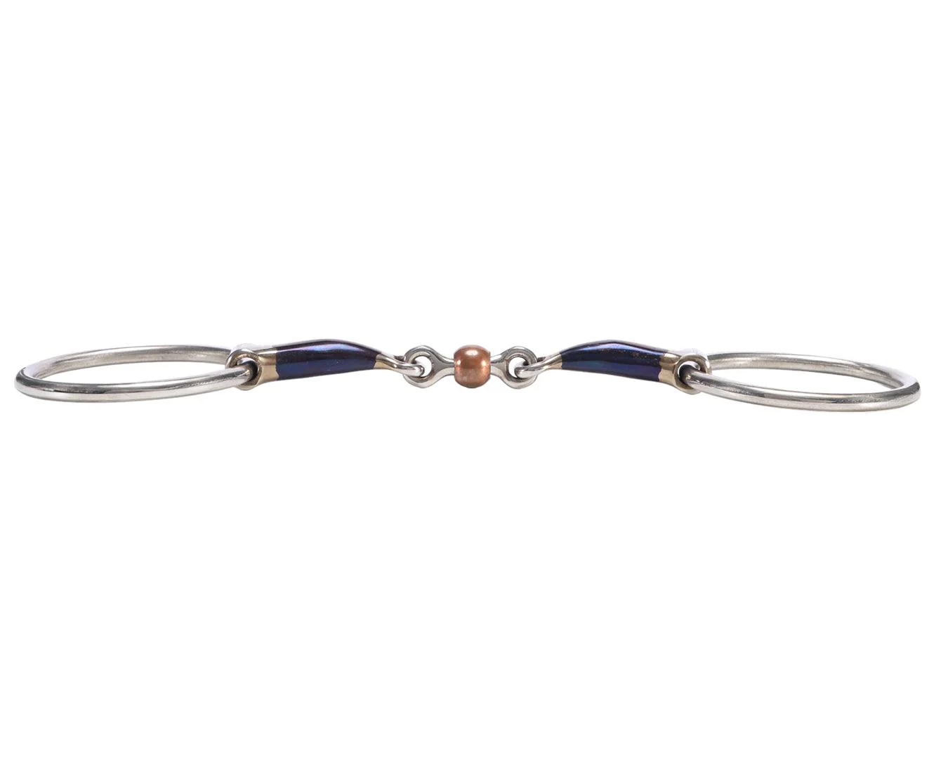 Blue Sweet Iron Loose Ring W/Link & Copper Ball Bit - Image 3