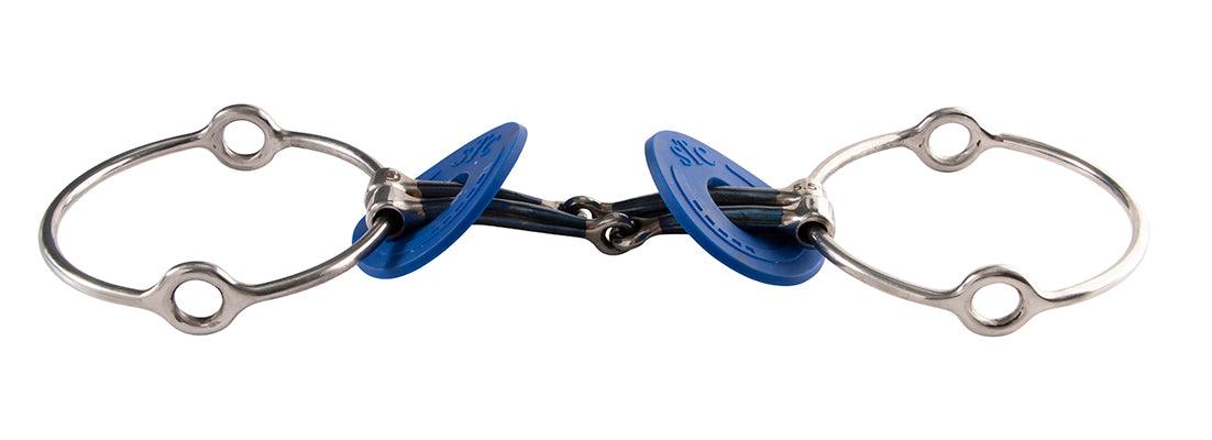 Blue Sweet Iron Polo Double Mouth Gag Bit W/Guards - Image 3
