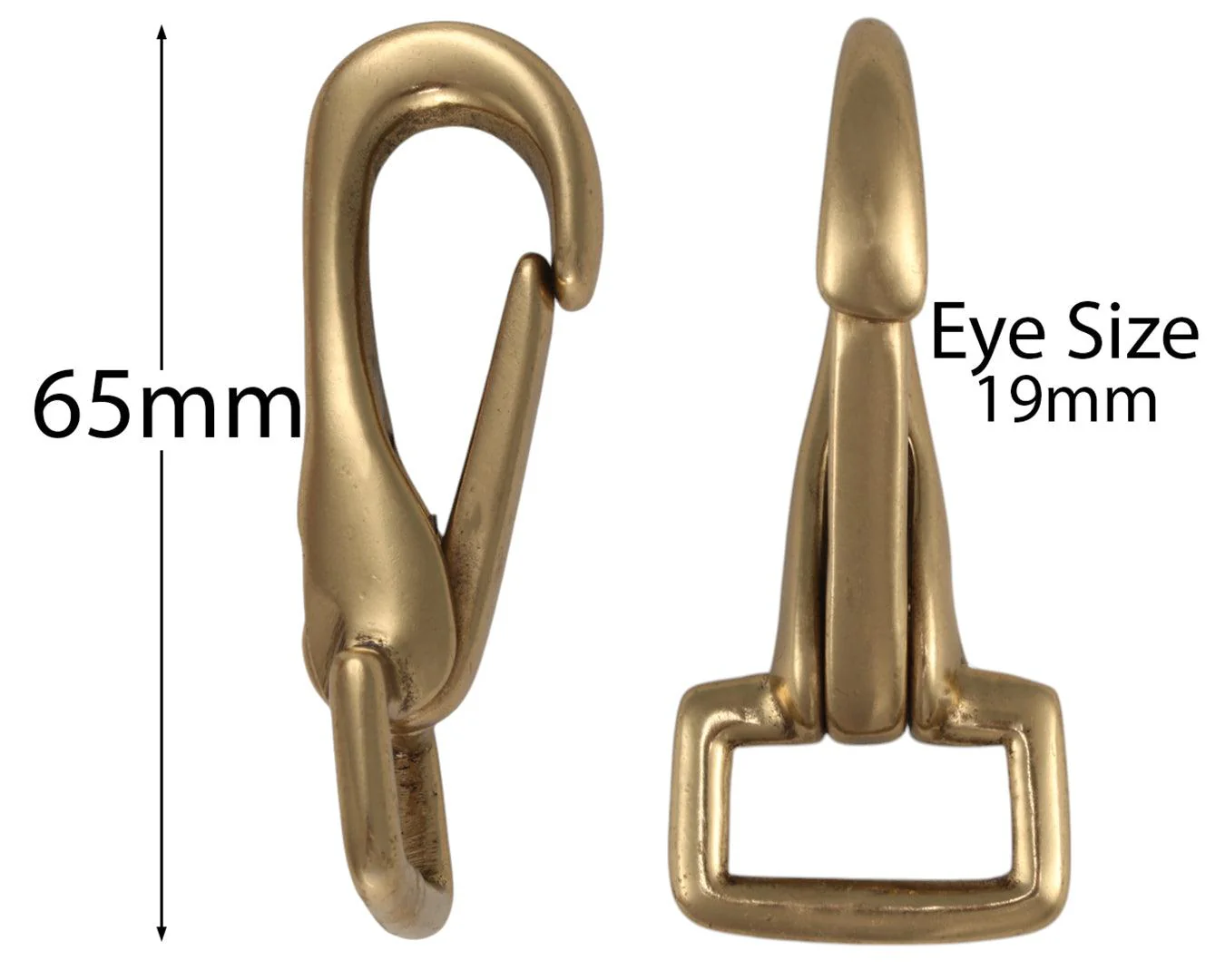 Brass Fixed Rigid Eye Snaphooks - Image 2