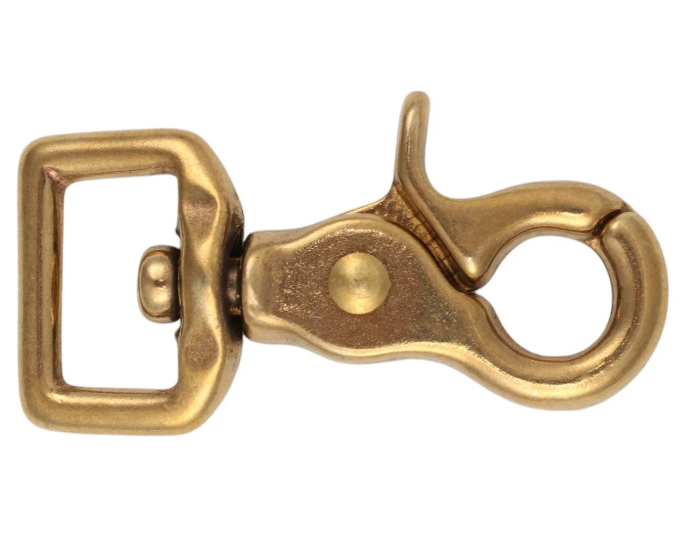 Brass Flat Swivel Eye Trigger Snaphook