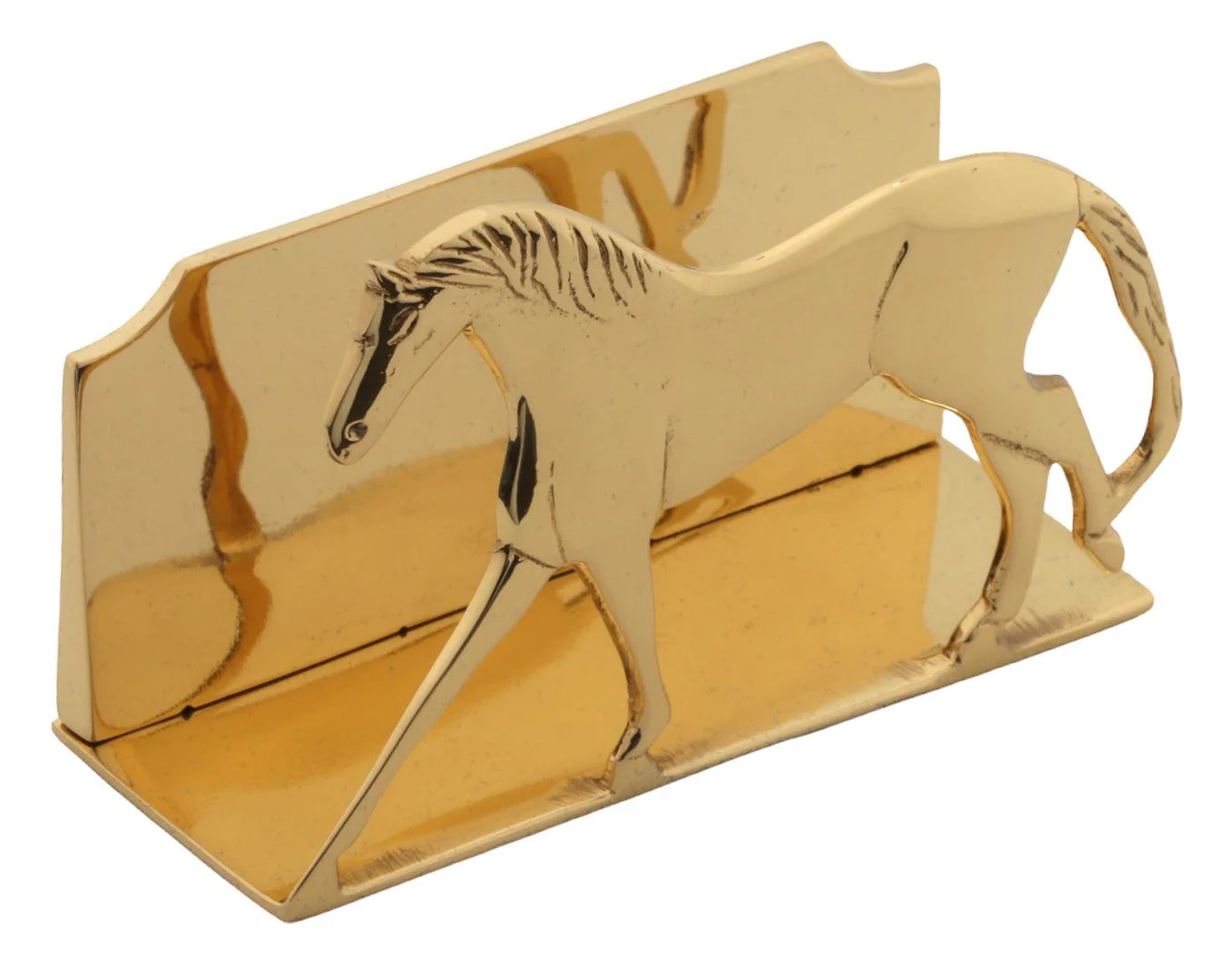 Brass Galloping Horse Napkin Holder - Image 2