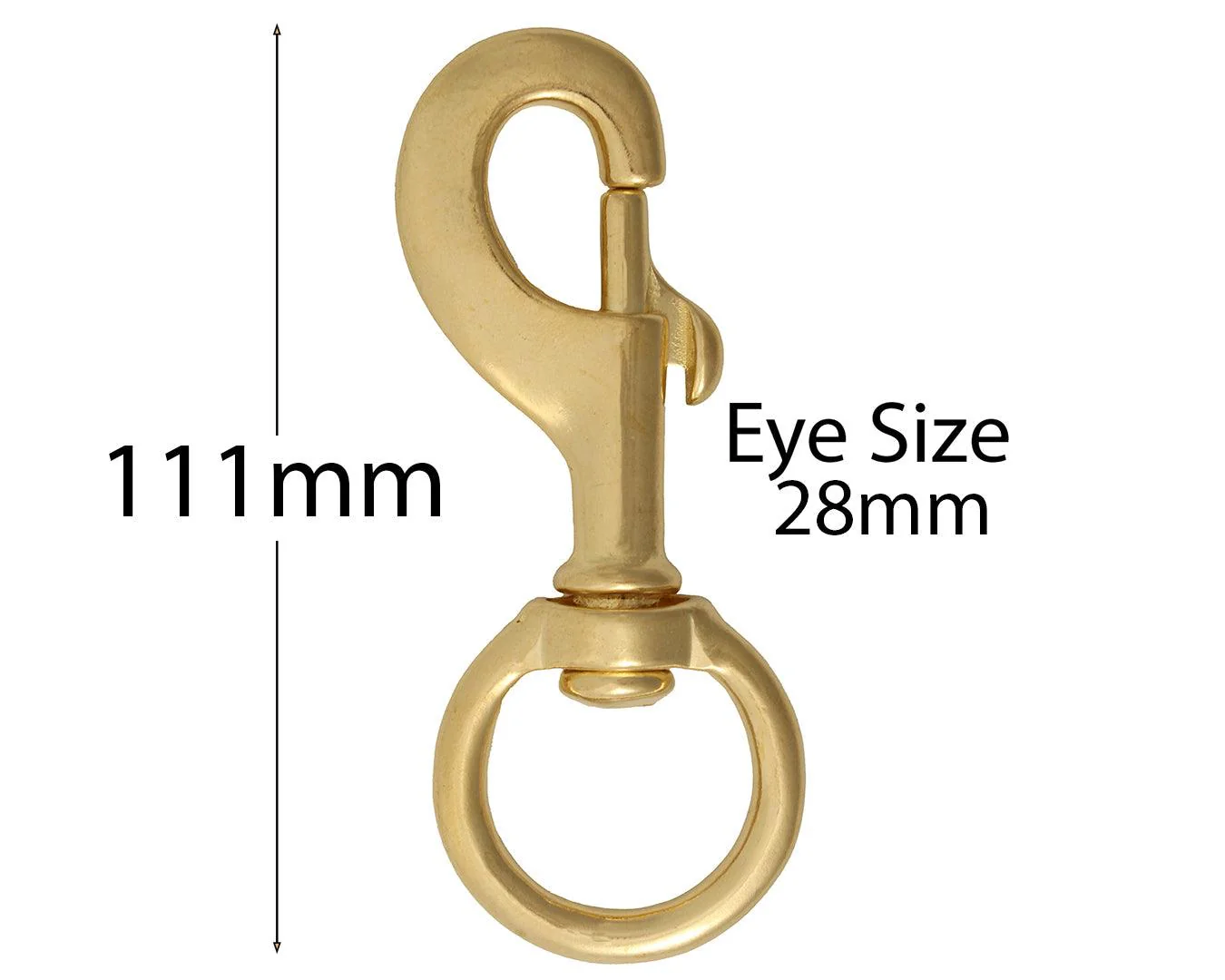 Brass Heavy Duty Round Eye Swivel Snaphooks - Image 2