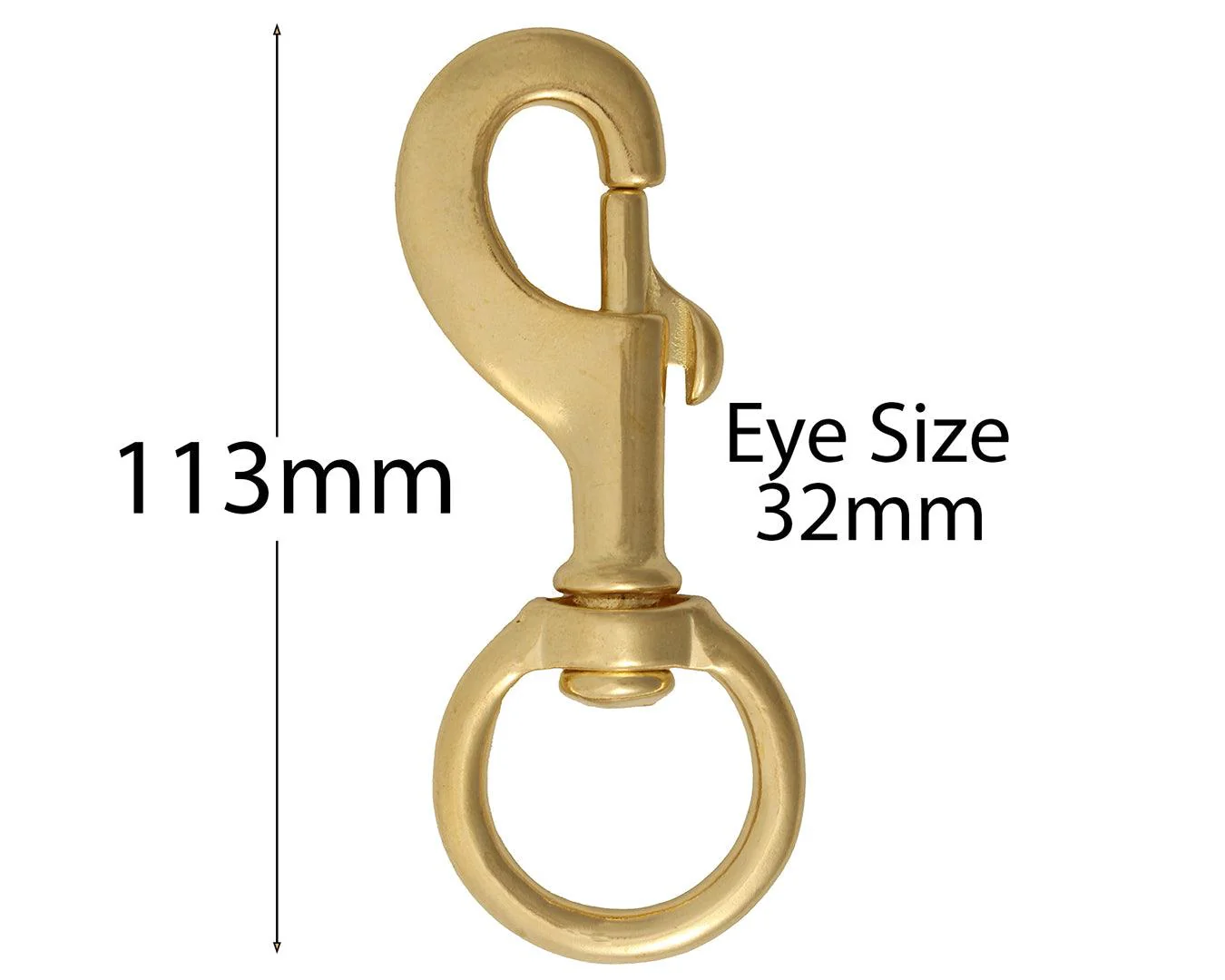 Brass Heavy Duty Round Eye Swivel Snaphooks - Image 3