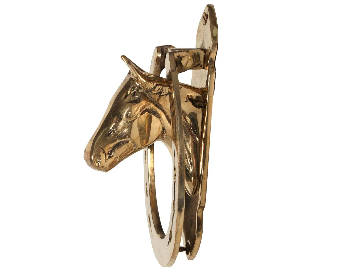 Brass Horsehead and Shoe Doorknocker - Image 2