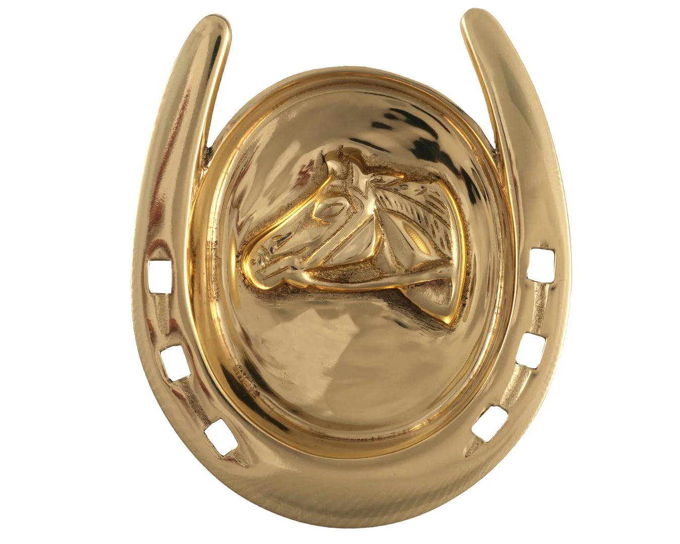 Brass Horseshoe w/Horse Change Holder - Image 2