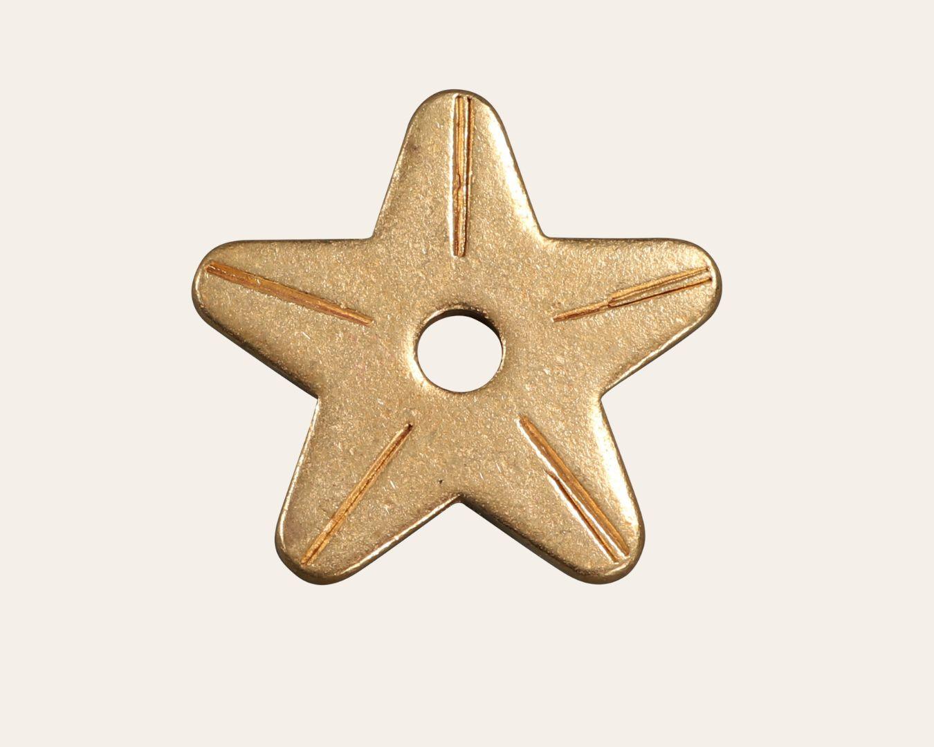 Large Brass Spur Rowels | 5 Point Star