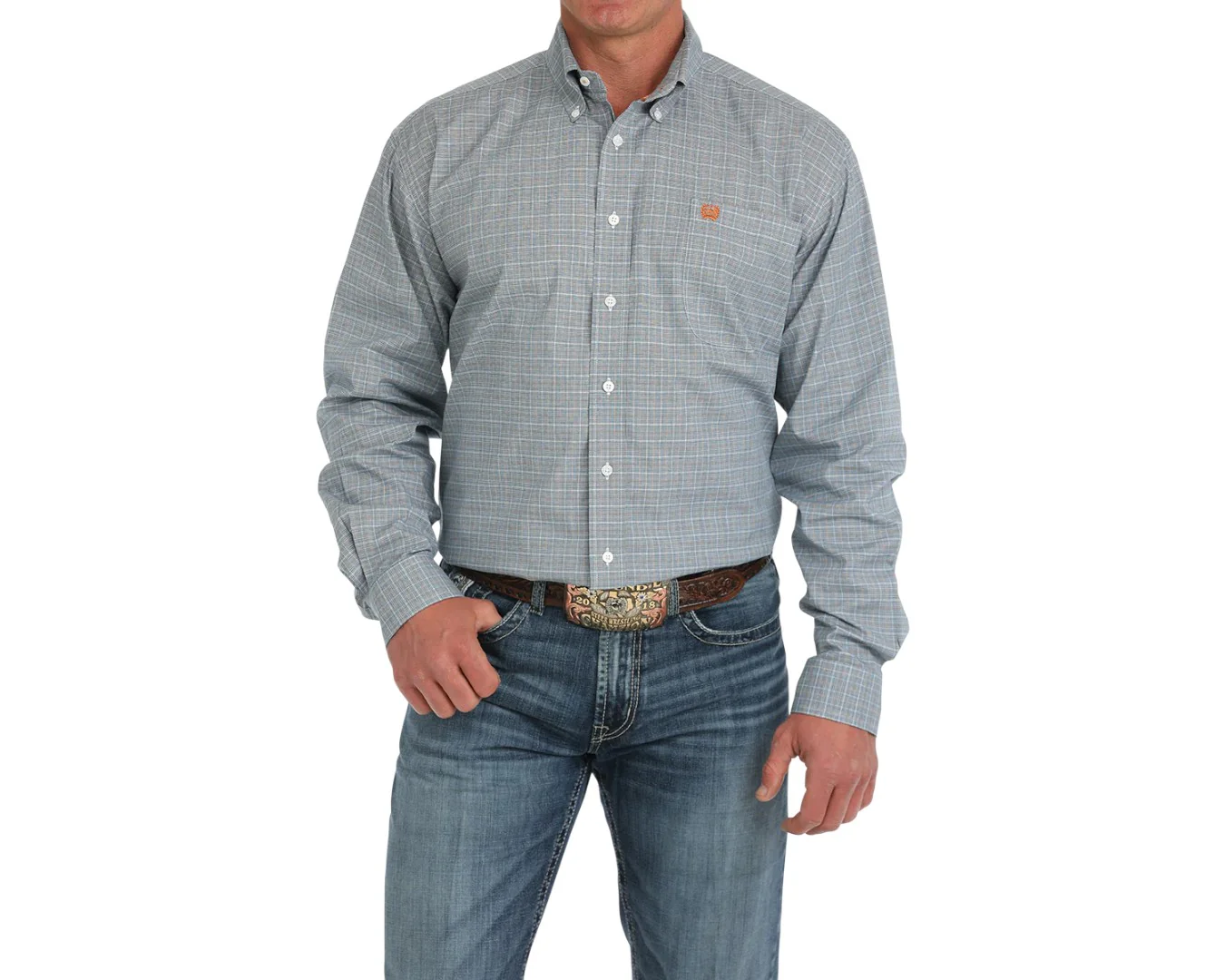 Cinch Mens Button Up Long Sleeve Shirt - Image 11