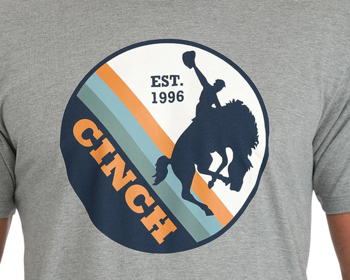 Cinch Men's Cotton Tee - Grey - Image 2