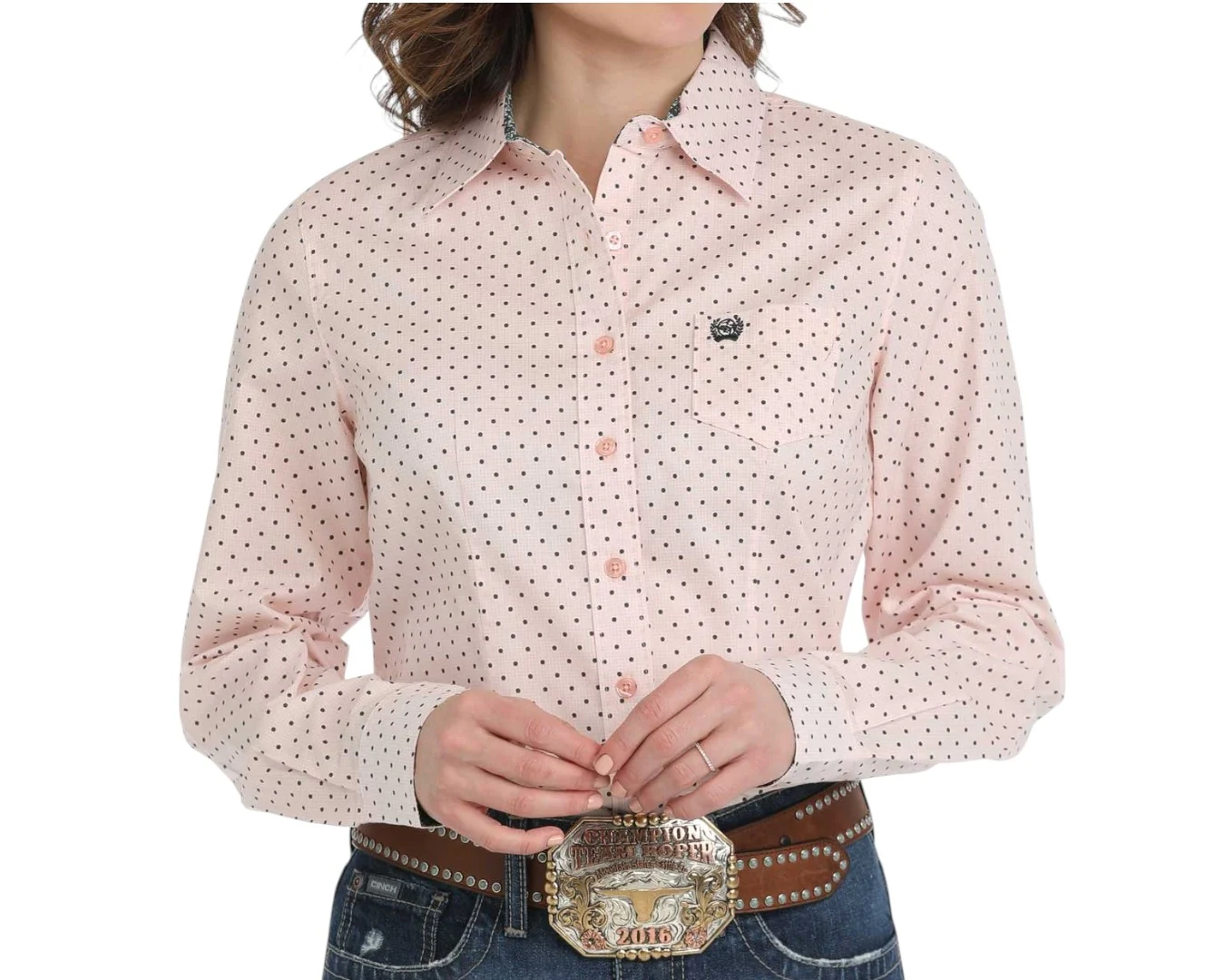 Cinch Women's Pink Geo Arena Shirt