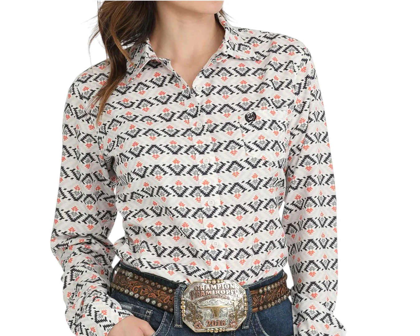 Cinch Women's Southwest Sally Print Arena Shirt