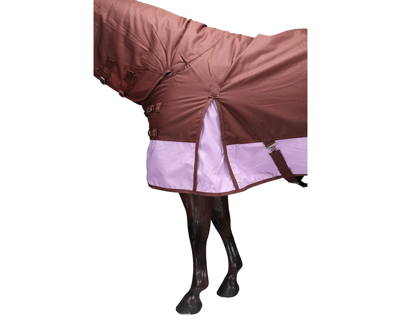 Conrad 1200D Horse Rug Combo - Chocolate & Lilac - Image 9