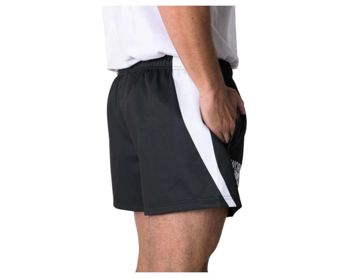 Country Labelled Footy Shorts - Working Like A Dog - Image 4