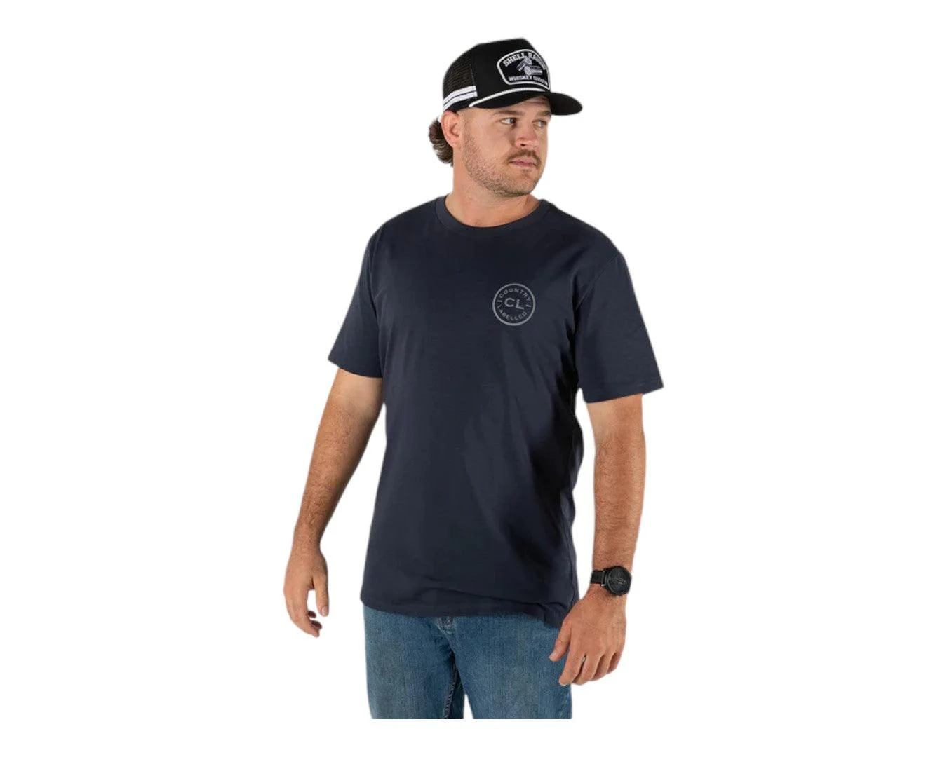 Country Labelled Mens Navy Classic Signature CL Tee