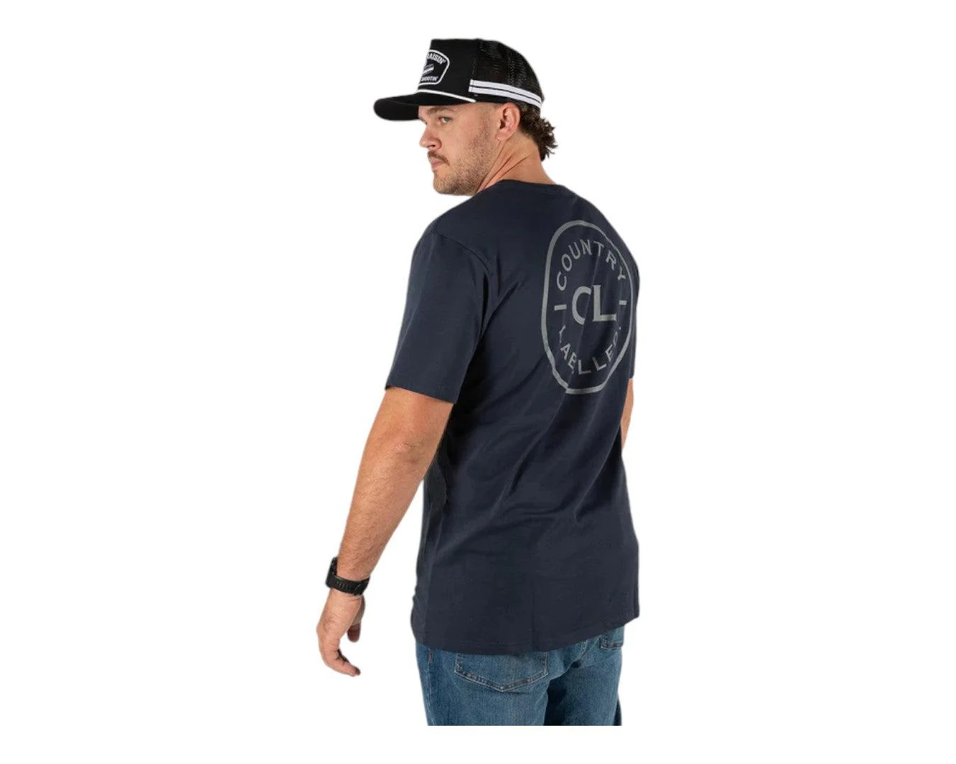 Country Labelled Mens Navy Classic Signature CL Tee - Image 3