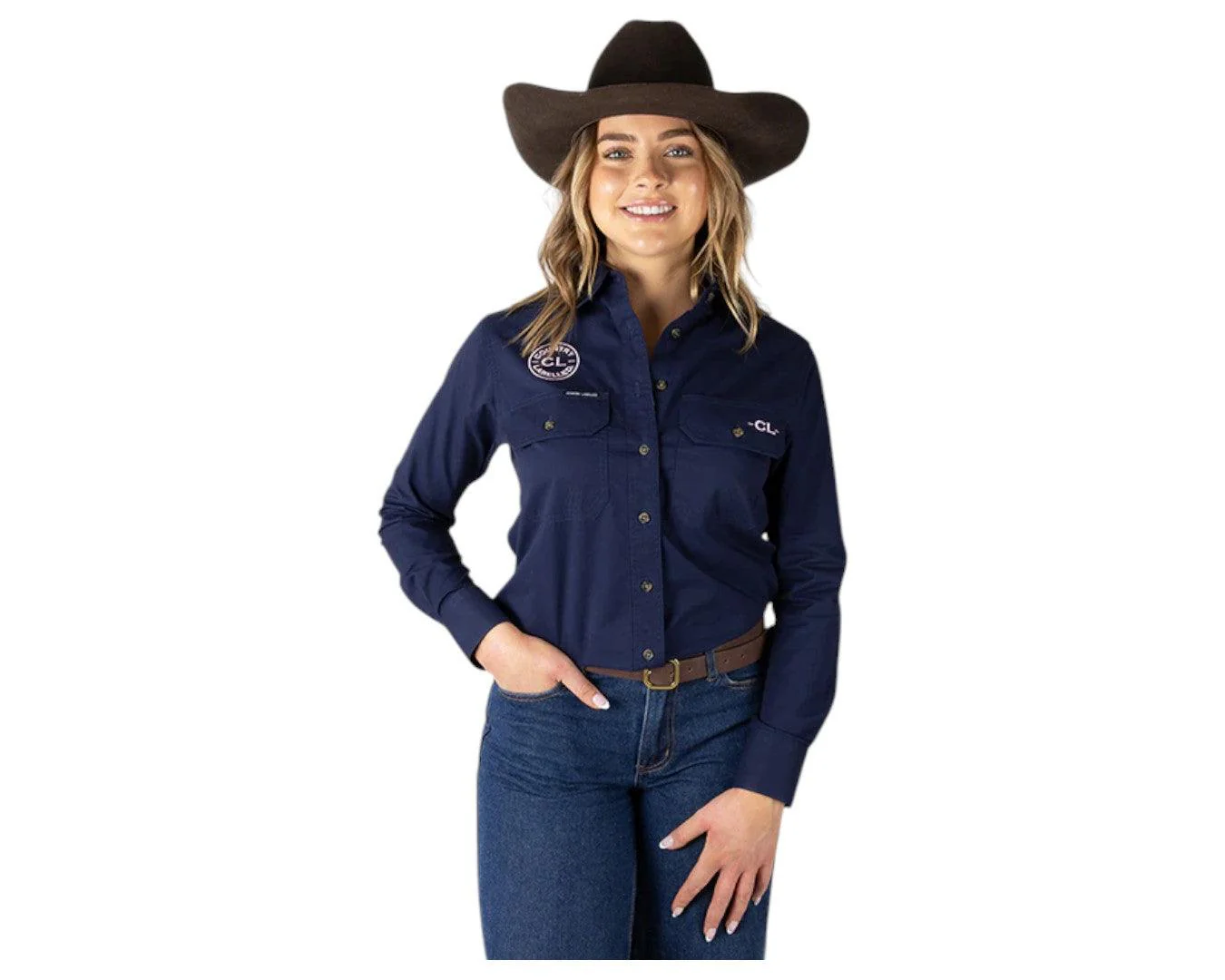 Country Labelled 'The Matilda' Full Button Work Shirt