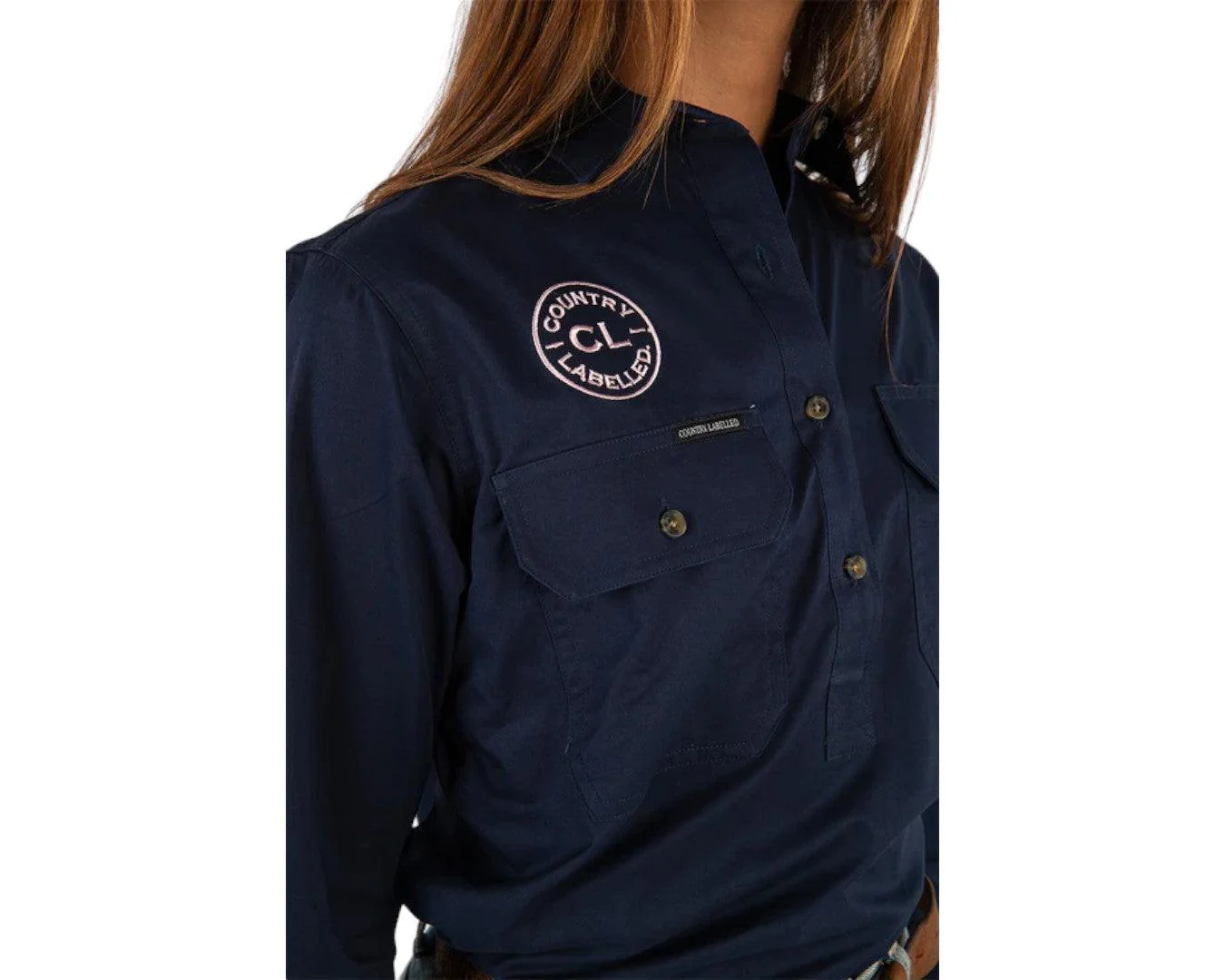 Country Labelled Women's Matilda Half Button Work Shirt - Image 3