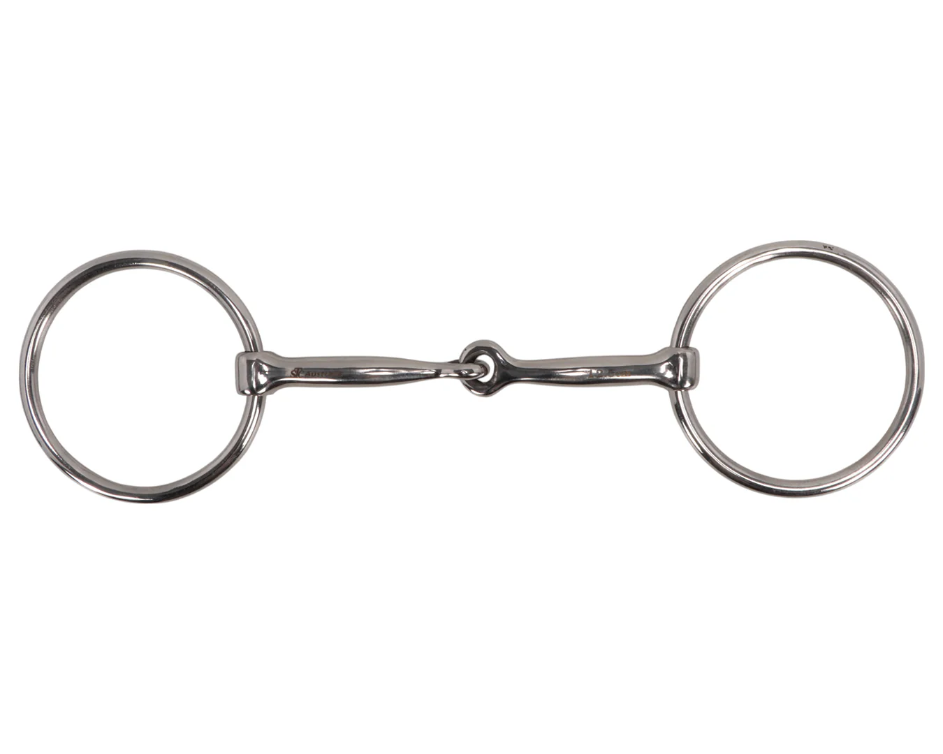 STC Curved Mouth Ring Snaffle Bit
