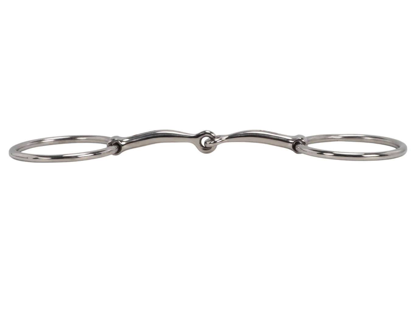 STC Curved Mouth Ring Snaffle Bit - Image 3