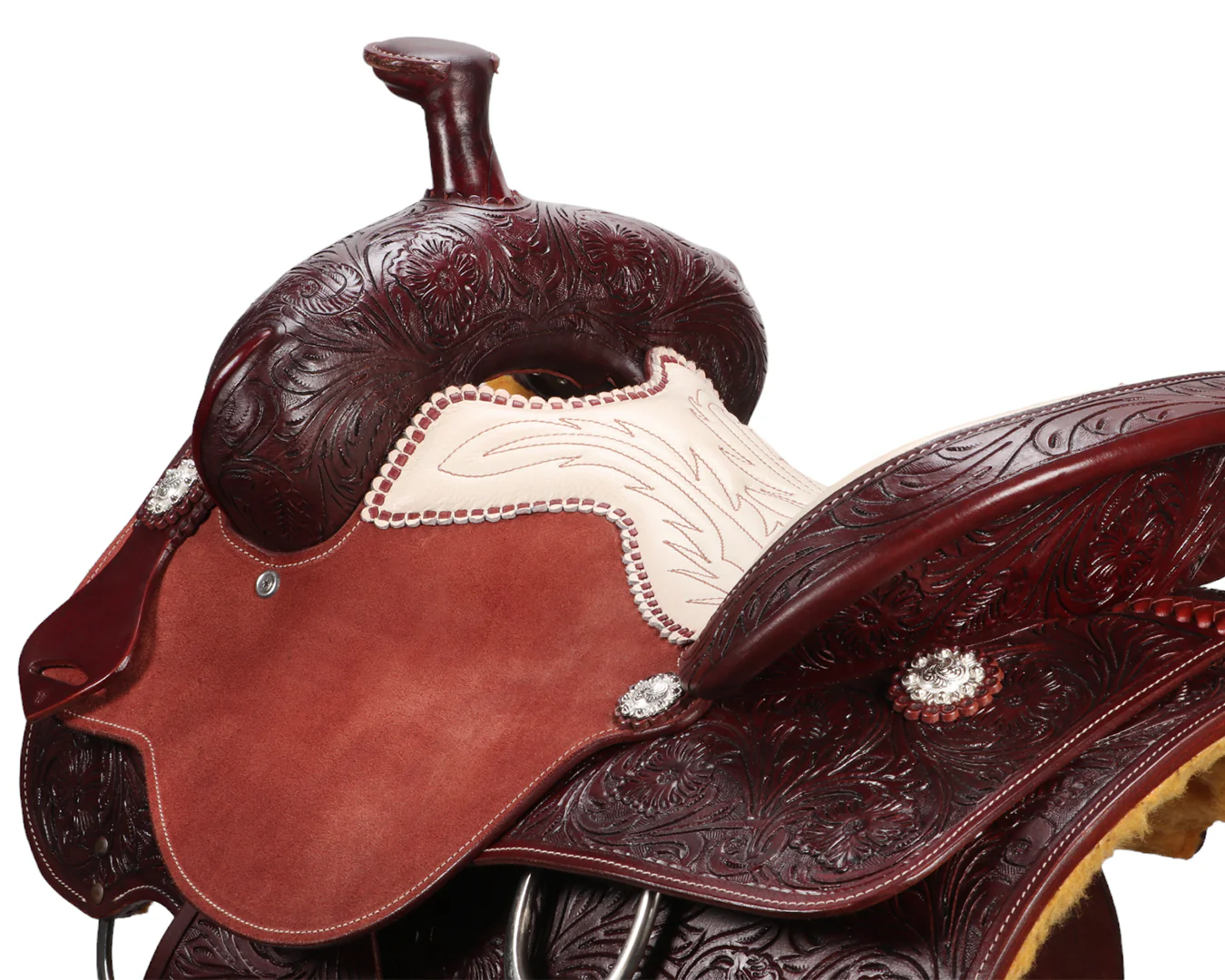 Dakota Stitched Seat Roper Saddle - Image 3