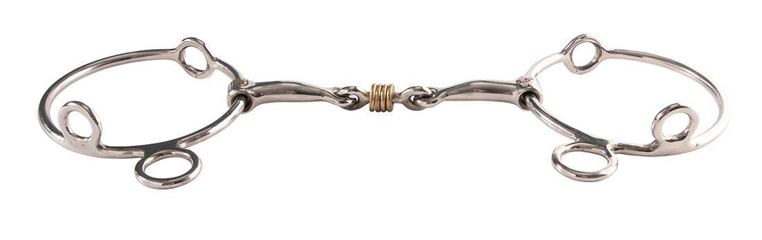 Double Ring Gag Bit W/Copper Rollers - Image 2