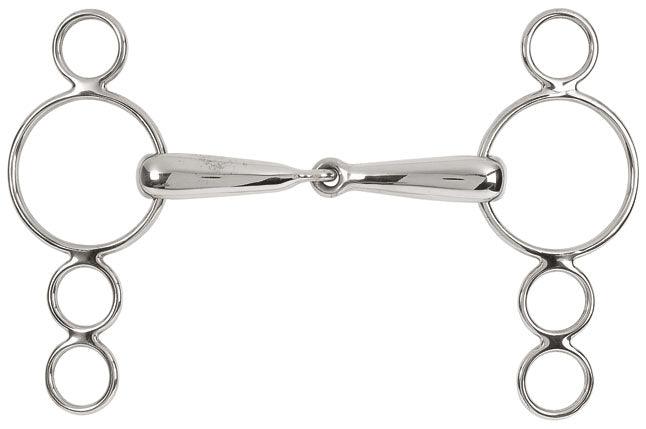 Dutch Gag Snaffle w/Four rings and Hollow Mouth