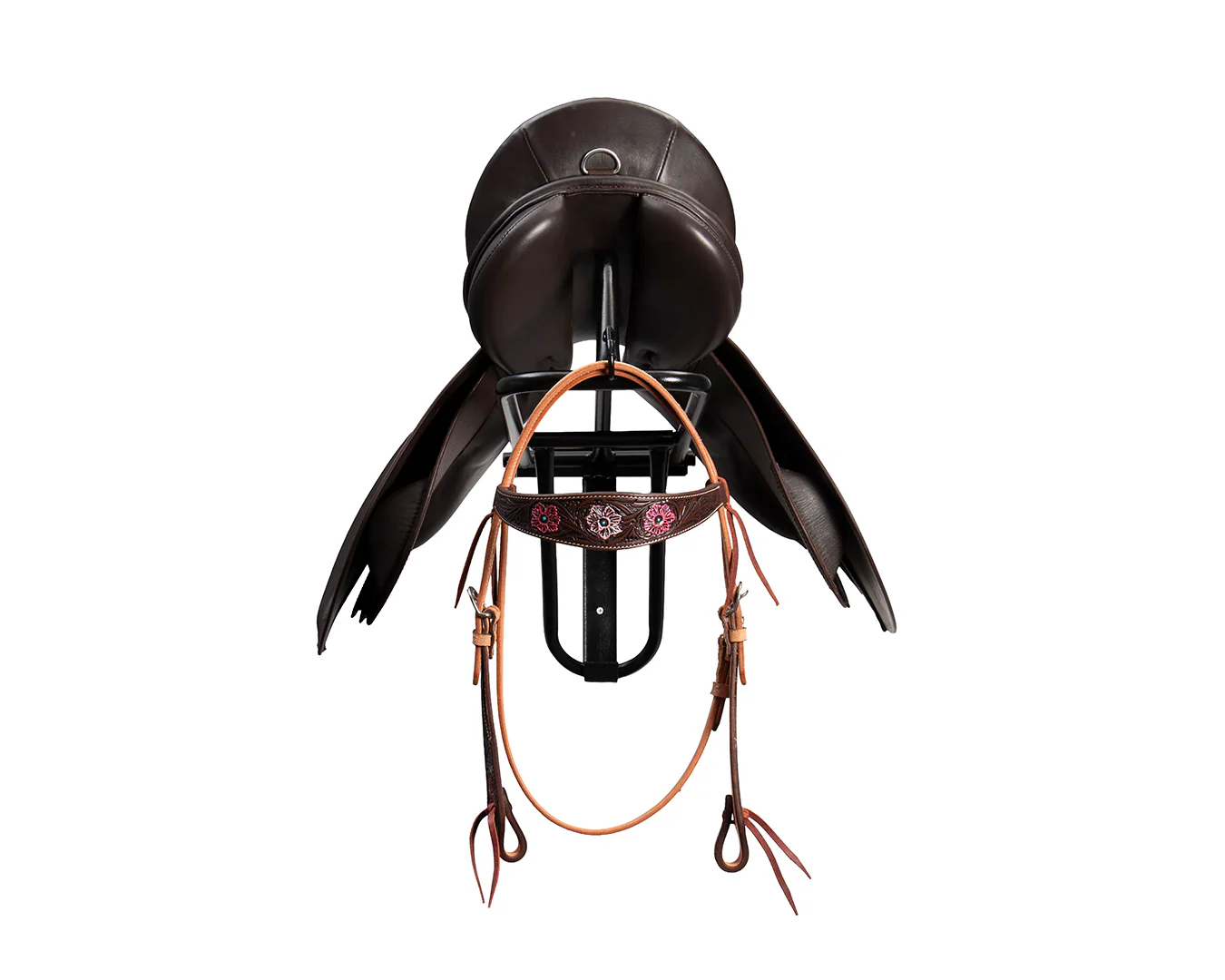 Easy-Up Fold Down Wall Mounted Saddle Rack - Image 4