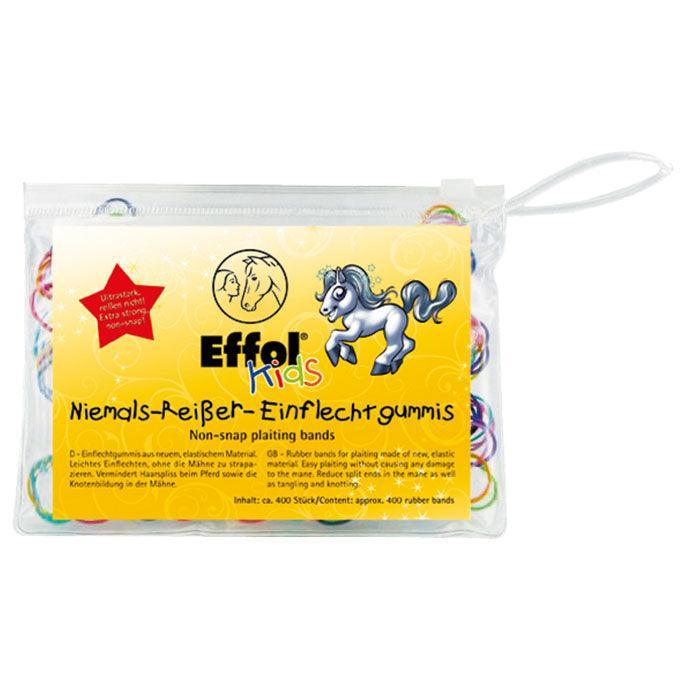 Effol Kids Non-Snap Colourful Plaiting Bands - 400 Pack