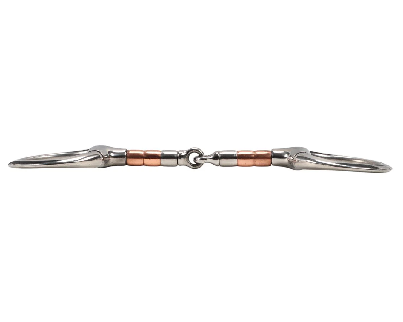 STC Eggbutt Snaffle Bit with Copper & SS Rollers & Flat Rings - Image 3