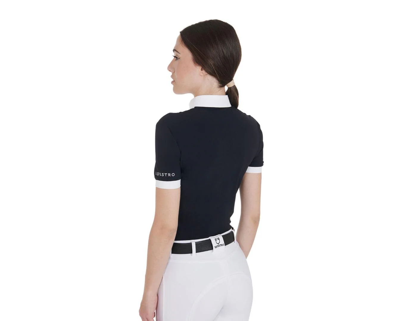 Equestro Ladies Polo Short Sleeve With Zipper - Image 7