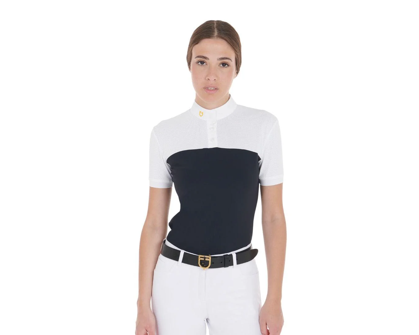 Equestro Ladies Polo Short Sleeve With Buttons - Image 5