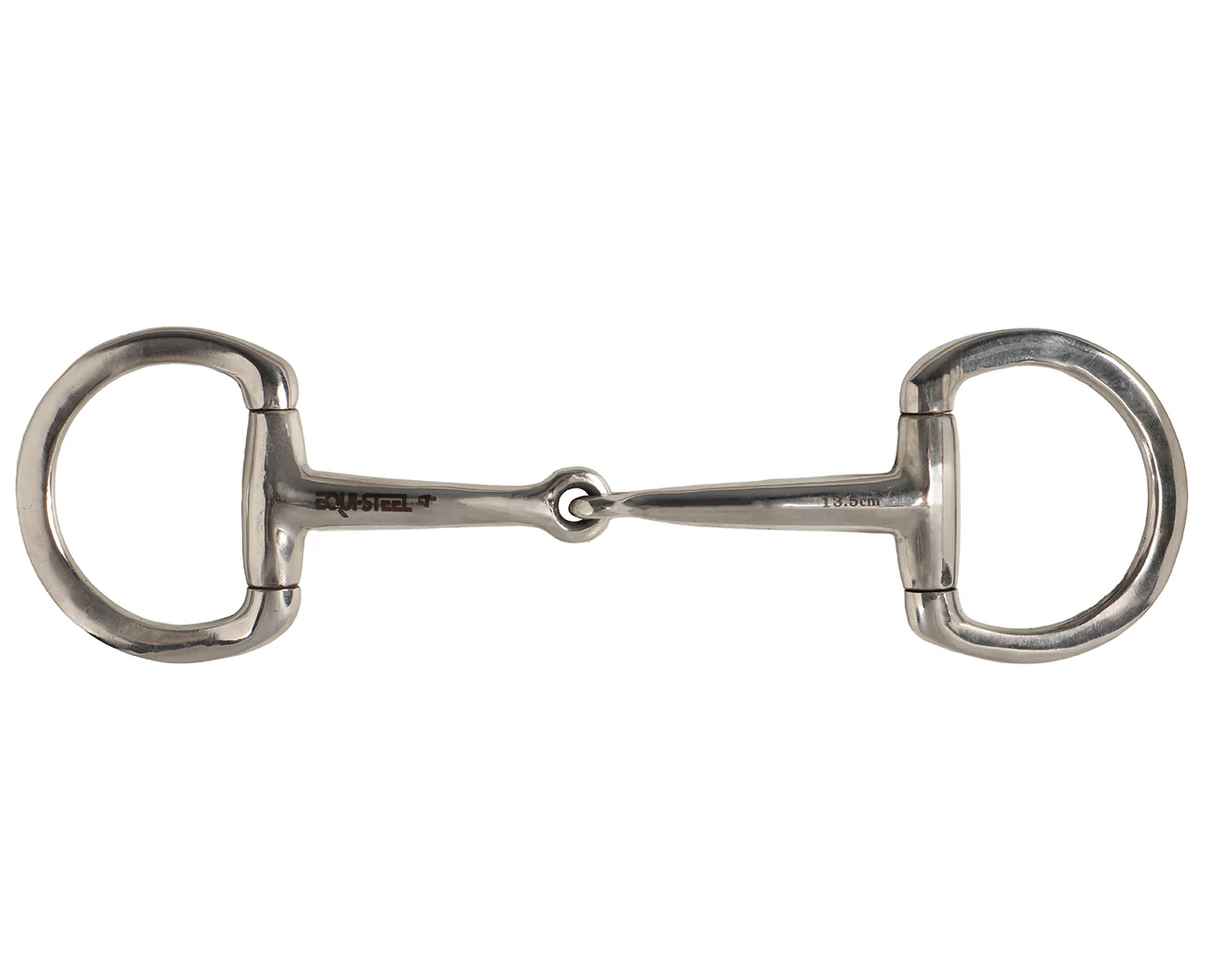 Equisteel SS Eggbutt Snaffle Bit with Thin Solid Mouth & Flat Rings