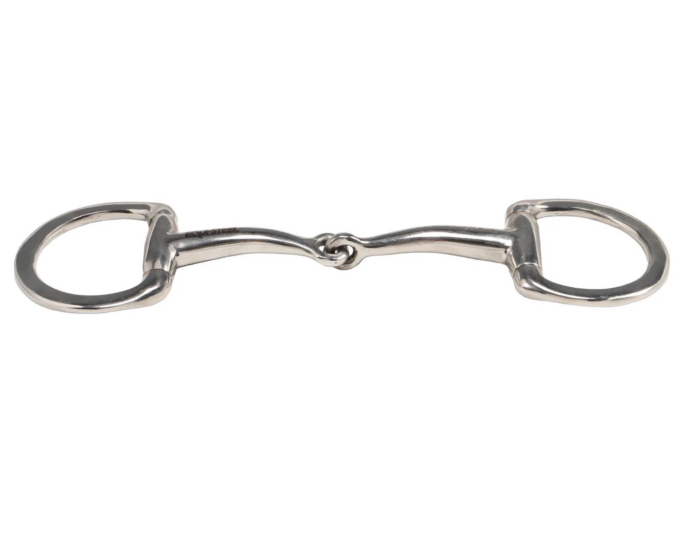 Equisteel SS Eggbutt Snaffle Bit with Thin Solid Mouth & Flat Rings - Image 2