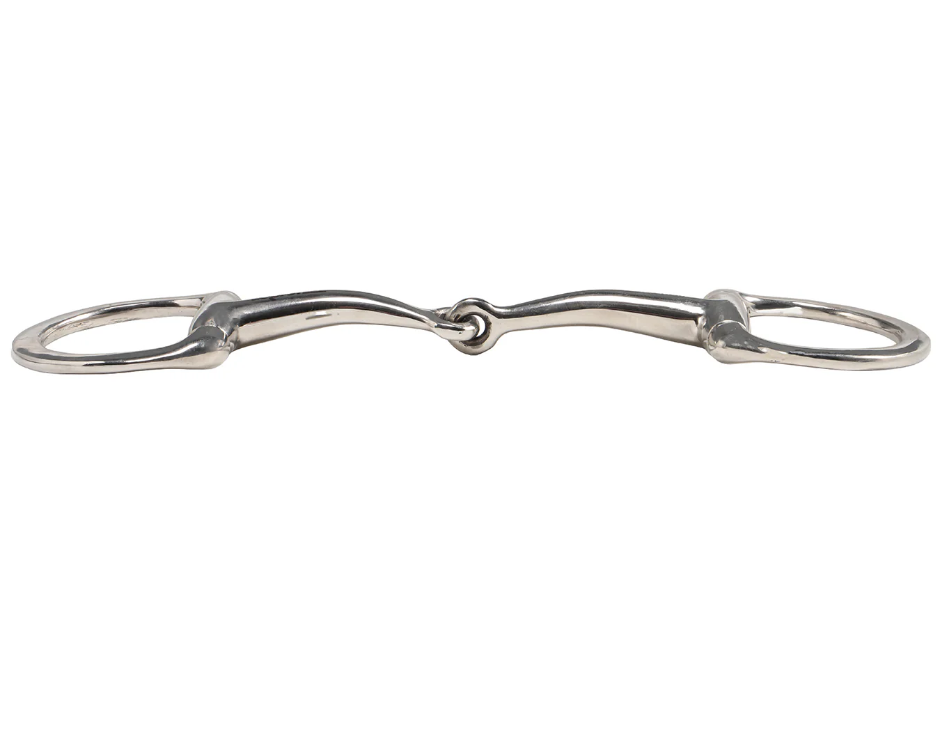 Equisteel SS Eggbutt Snaffle Bit with Thin Solid Mouth & Flat Rings - Image 3