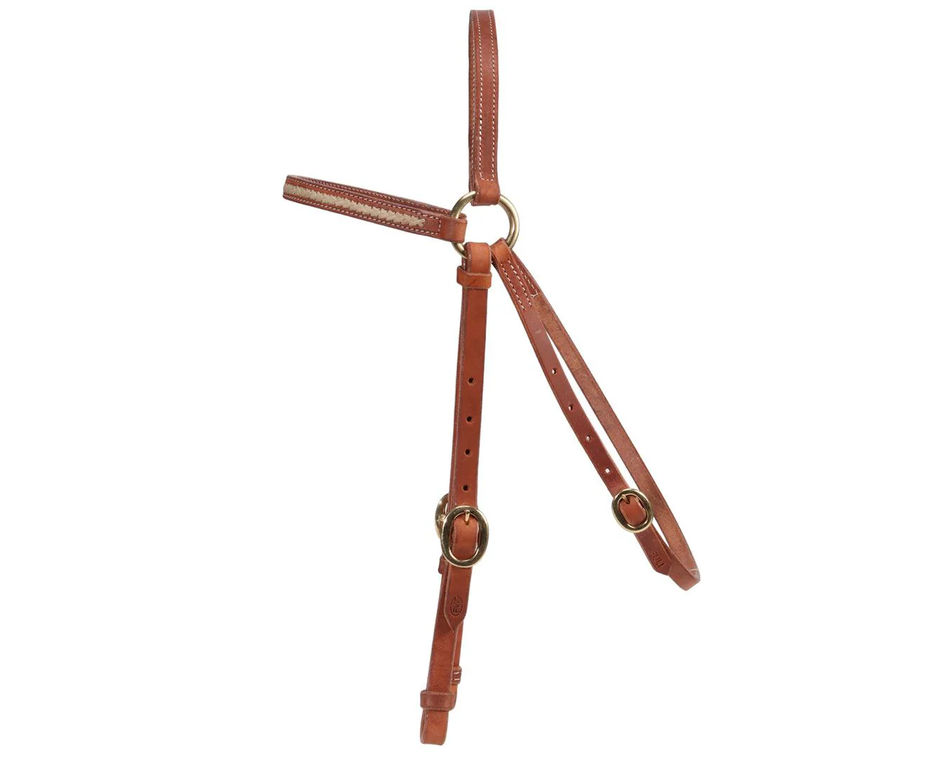 Fort Worth Barcoo Bridle w/Natural Rawhide 5/8" - Image 2
