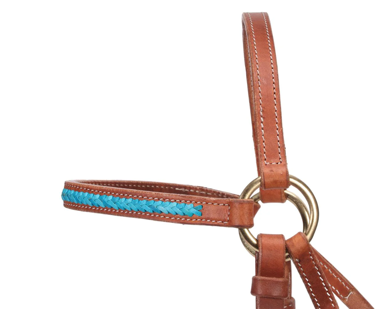 Fort Worth Barcoo Bridle with Turquoise 5/8" - Image 3