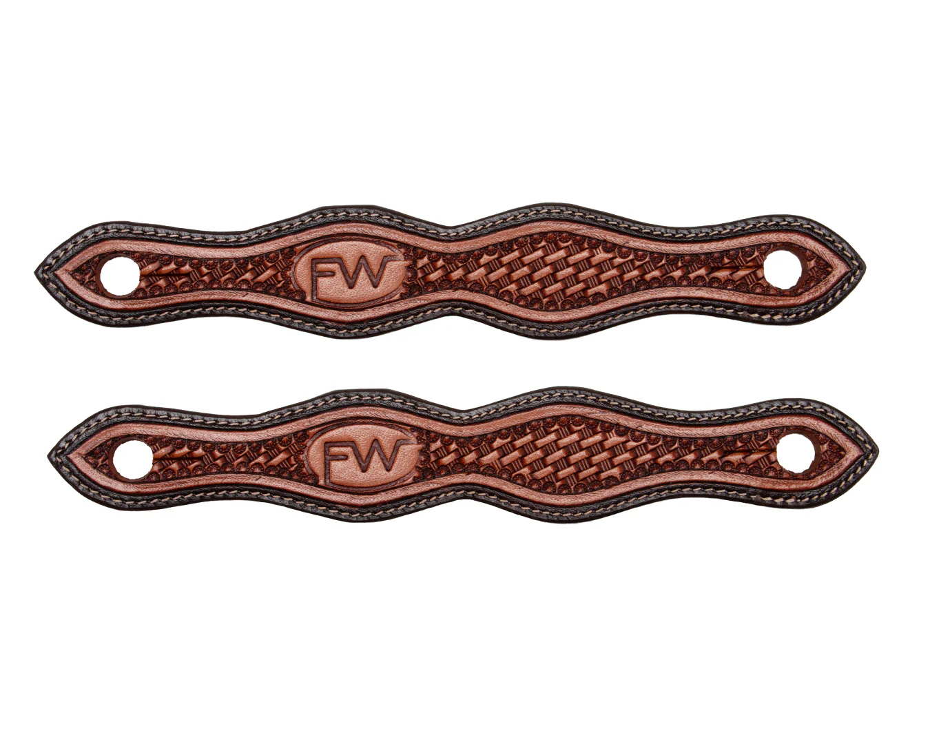 Fort Worth Basket Tooled Slobber Straps