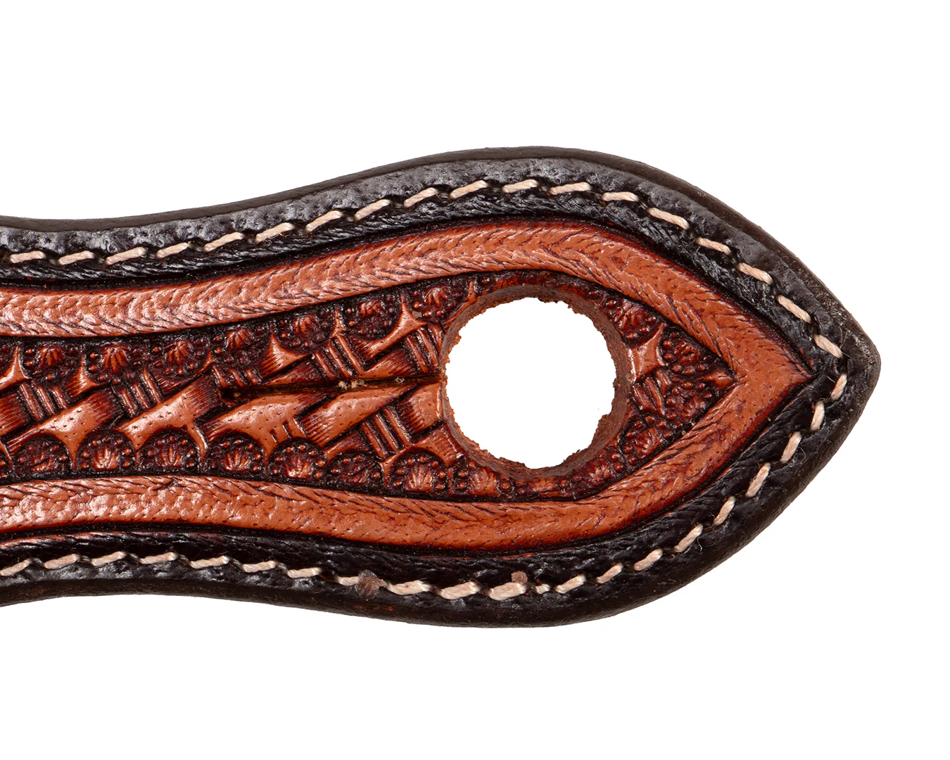 Fort Worth Basket Tooled Slobber Straps - Image 3