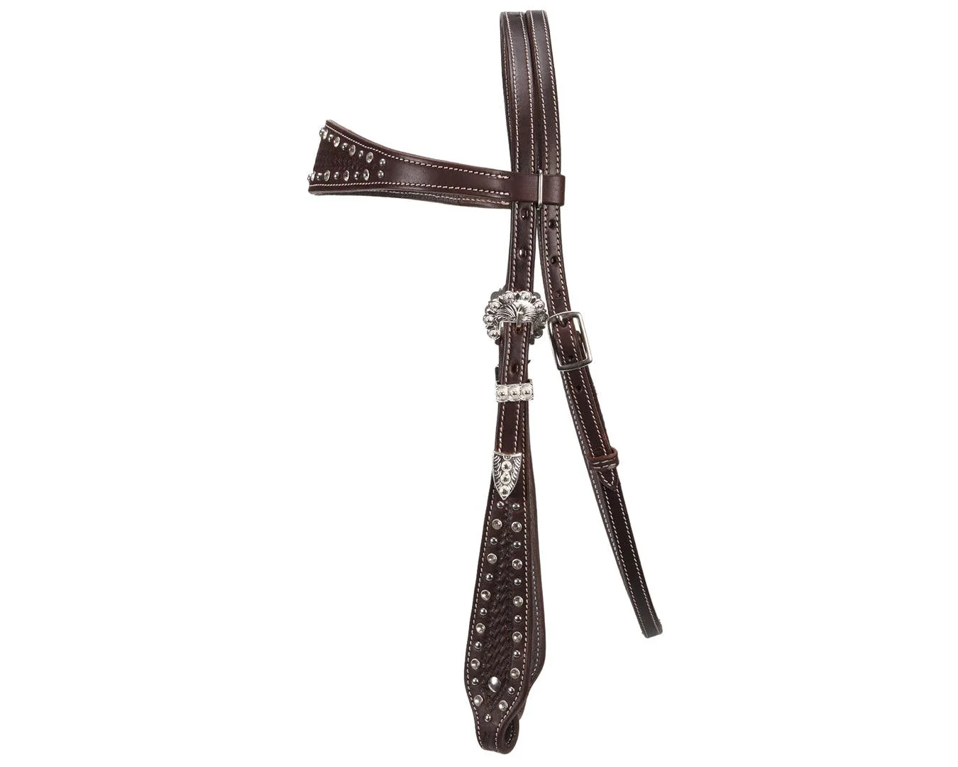 Fort Worth Basket Weave Jewel Headstall - Image 2