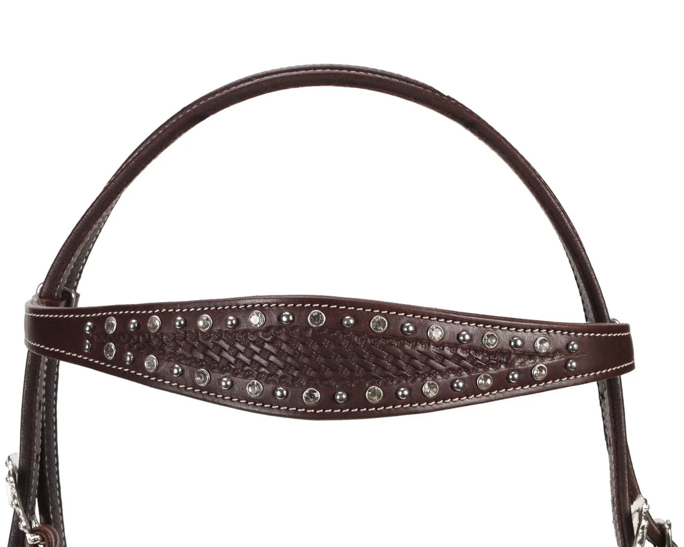 Fort Worth Basket Weave Jewel Headstall - Image 6
