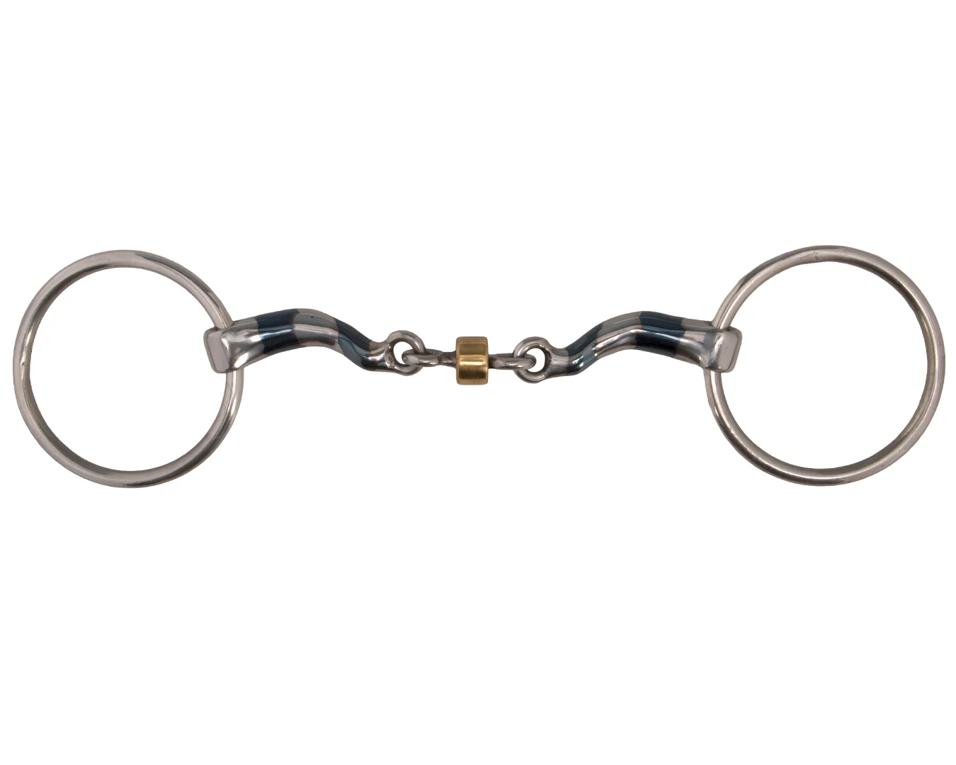 Fort Worth Blue Sweet Iron Med Port Mouth with Roller Snaffle